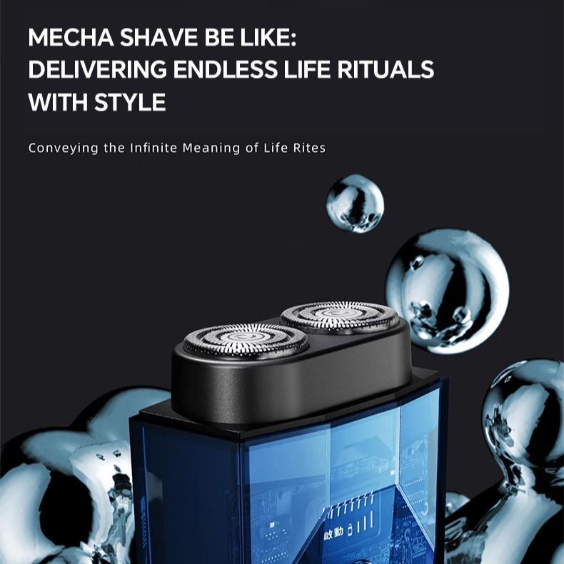 Portable Electric Shaver for Men - Transparent Design, Dual Motor, Compact Twin-Blade Razor Set, Upgraded Version