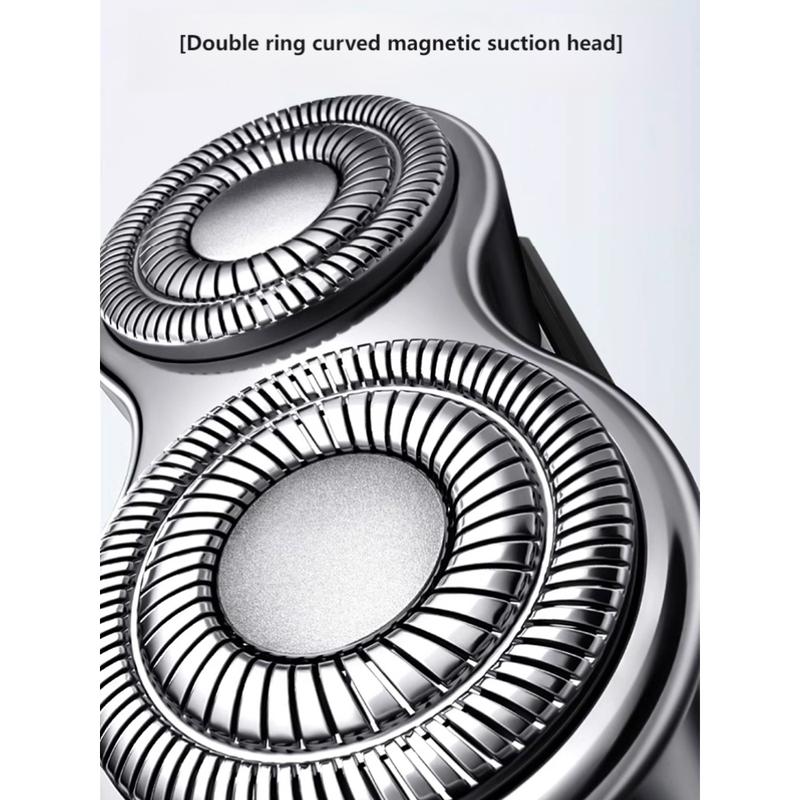 Portable Electric Shaver for Men - Transparent Design, Dual Motor, Compact Twin-Blade Razor Set, Upgraded Version