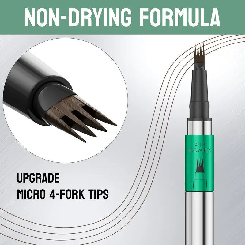 ✨Newyuo Waterproof Microblading Eyebrow Pencil – 4-Pronged Precision, All-Day Natural Brows🔥