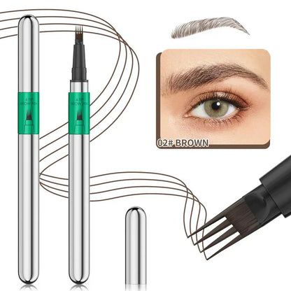 ✨Newyuo Waterproof Microblading Eyebrow Pencil – 4-Pronged Precision, All-Day Natural Brows🔥