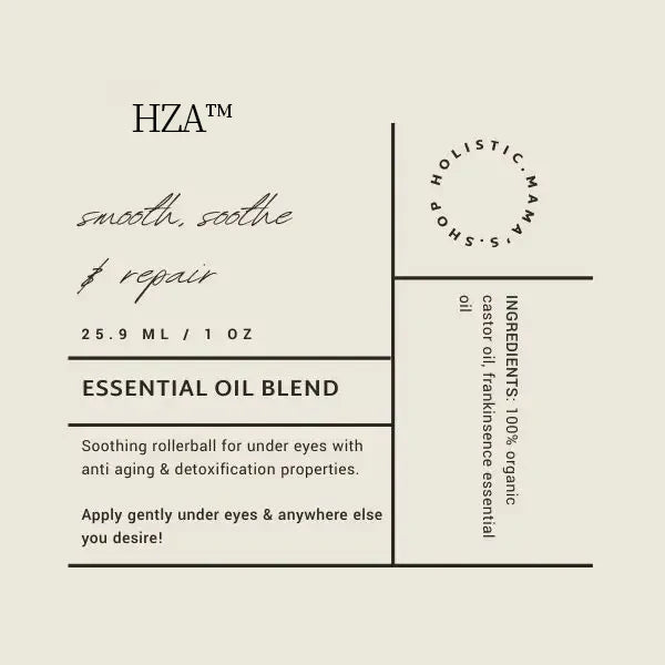 HZA™ Essential Oil Eye Roller – Natural Under Eye Treatment for Puffiness, Dark Circles & Fine Lines