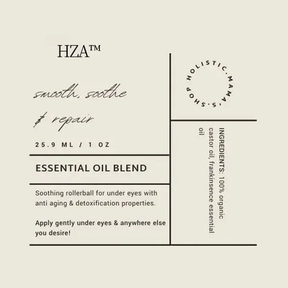 HZA™ Essential Oil Eye Roller – Natural Under Eye Treatment for Puffiness, Dark Circles & Fine Lines