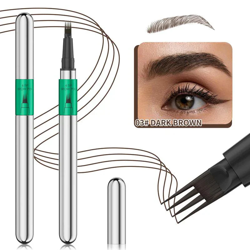 ✨Newyuo Waterproof Microblading Eyebrow Pencil – 4-Pronged Precision, All-Day Natural Brows🔥