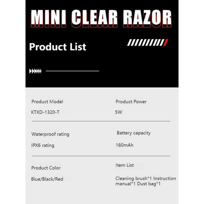 Portable Electric Shaver for Men - Transparent Design, Dual Motor, Compact Twin-Blade Razor Set, Upgraded Version