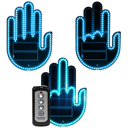 Rechargeable LED Funny Gesture Hand Light – Car & Truck Ambient Display with Remote