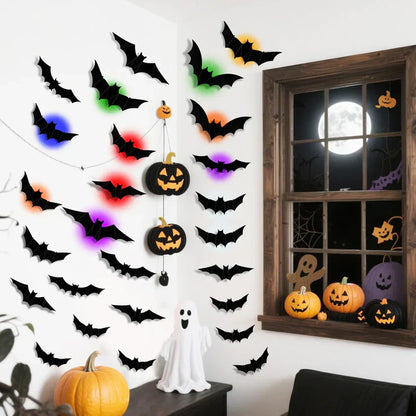 🔥Up To 60 Off%:🦇LED Halloween Bat Lights with Remote – Spooky Glow for Home & Party Decor
