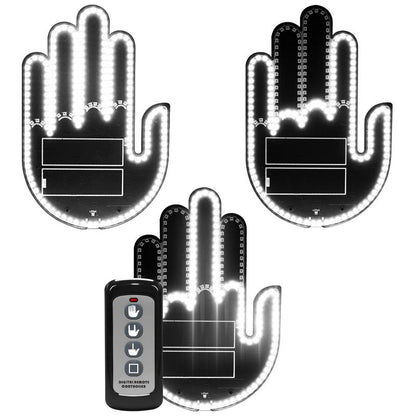 Rechargeable LED Funny Gesture Hand Light – Car & Truck Ambient Display with Remote