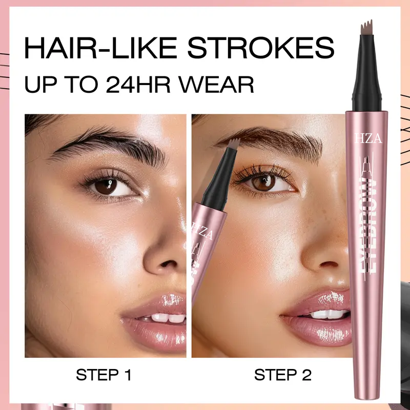 Micro-Fork Eyebrow Pencil: Waterproof, Natural Hair-Like Strokes & Long-Lasting