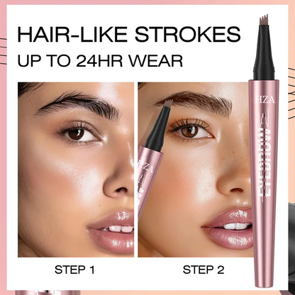 Micro-Fork Eyebrow Pencil: Waterproof, Natural Hair-Like Strokes & Long-Lasting