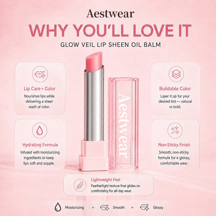🔥Last Day Buy 1 Get 1 Free|Suncrese GLOW VEIL LIP SHEEN OIL BALM