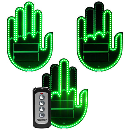 Rechargeable LED Funny Gesture Hand Light – Car & Truck Ambient Display with Remote