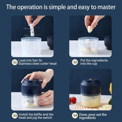🔪 Mini Electric Garlic & Veggie Chopper — Fast, Cordless Kitchen Prep